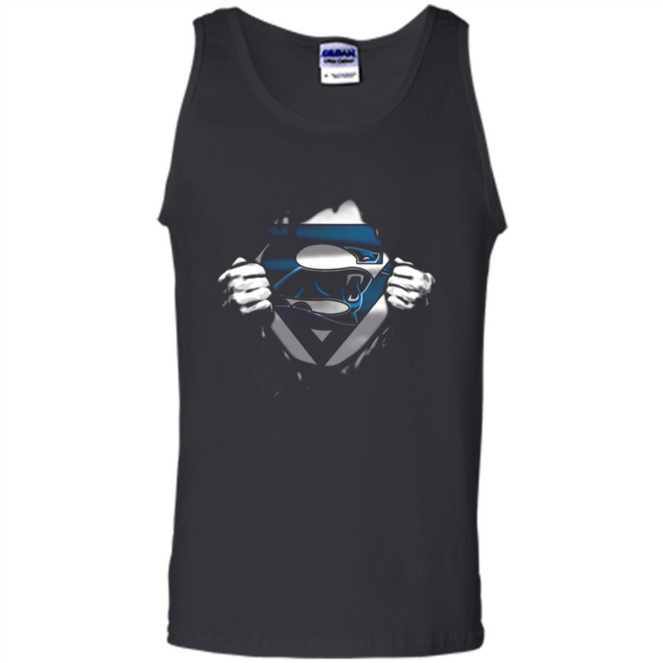 Carolina Panthers And Superman Fans - Tank Top