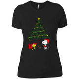 Snoopy Christmas Tree T-Shirt - Ladies' Boyfriend T-Shirt