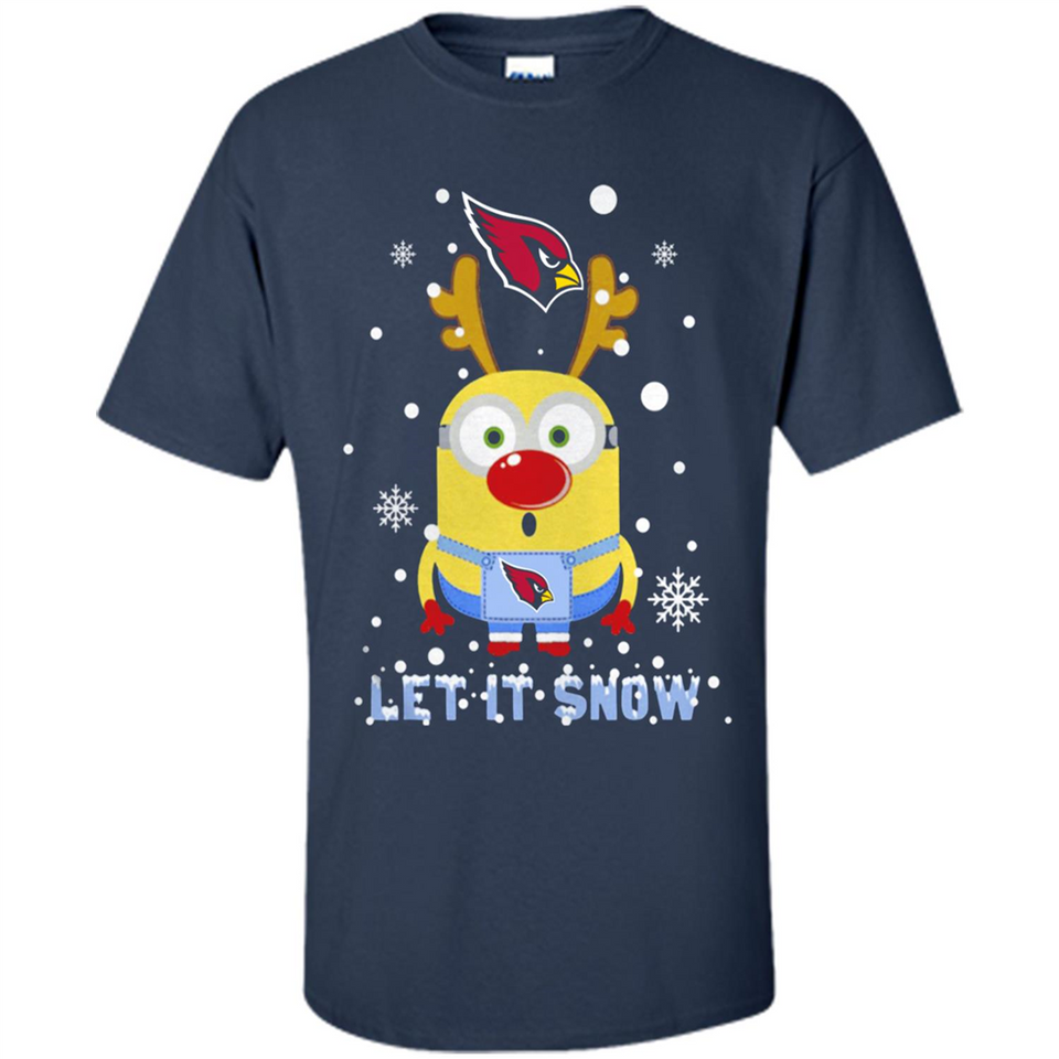 Minion Arizona Cardinals Ugly Christmas Sweater Let it Snow - Shirt