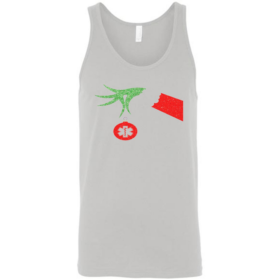 Funny Grinch Hand holding Doctor ornament Christmas Sporty T-Shirt - Canvas Unisex Tank