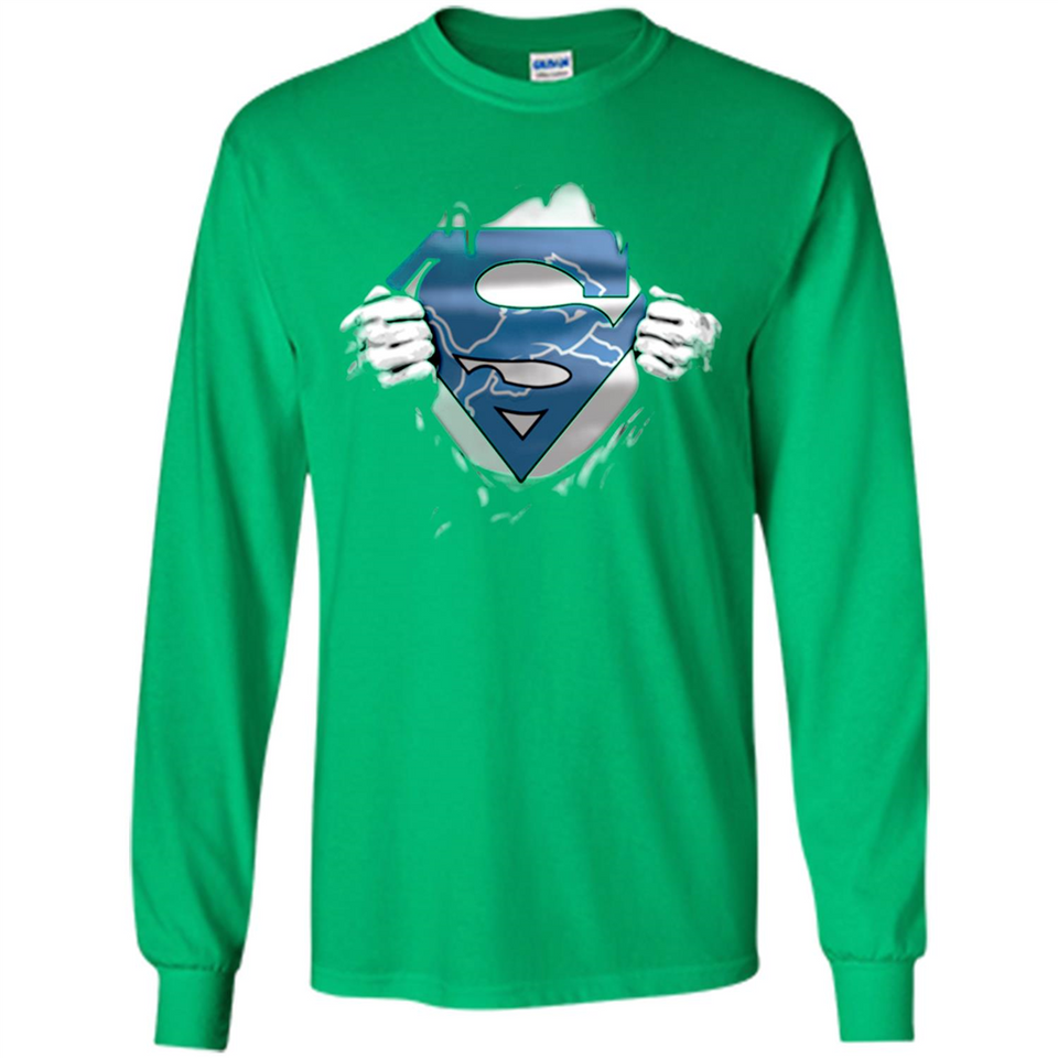 Detroit Lions And Superman Fans - Long Sleeve T-Shirt