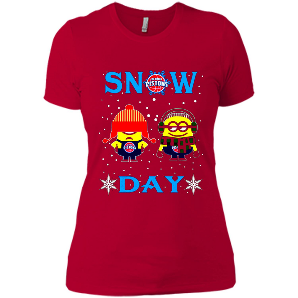 Snow Day Shirt For Detroit Pistons Vs Minion Fans pingpong