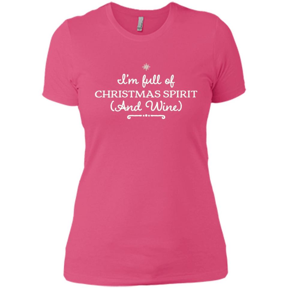 Christmas Tshirt for Women - Christmas Wine