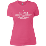 Christmas Tshirt for Women - Christmas Wine
