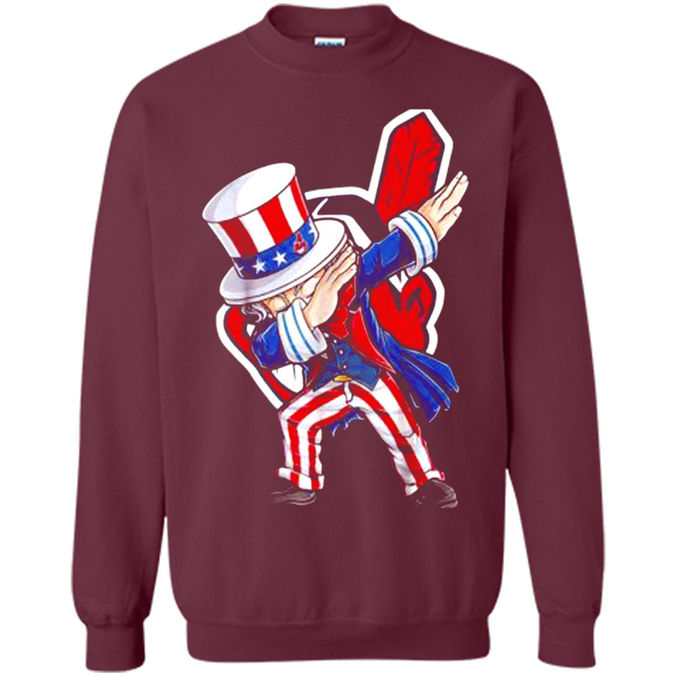 MLB CLEVELAND INDIANS UNCLE SAM DABBING INDEPENDENCE DAY