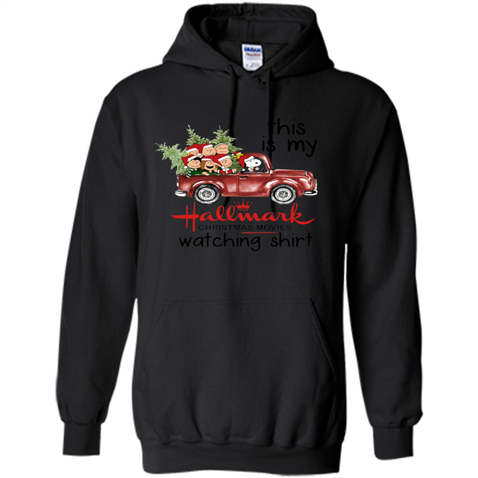 Snoopy This Is My Hallmark Christmas Movies Watching T-Shirt - Hoodie