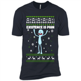 Mr Meeseeks Xistence Is Pain Ugly Christmas - Premium Short Sleeve T-Shirt
