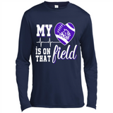 Abilene Christian Wildcats Football My Heart is on that Field - Canvas Long Sleeve T-Shirt