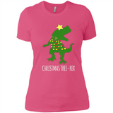Christmas Tree Rex - Ladies' Boyfriend T-Shirt