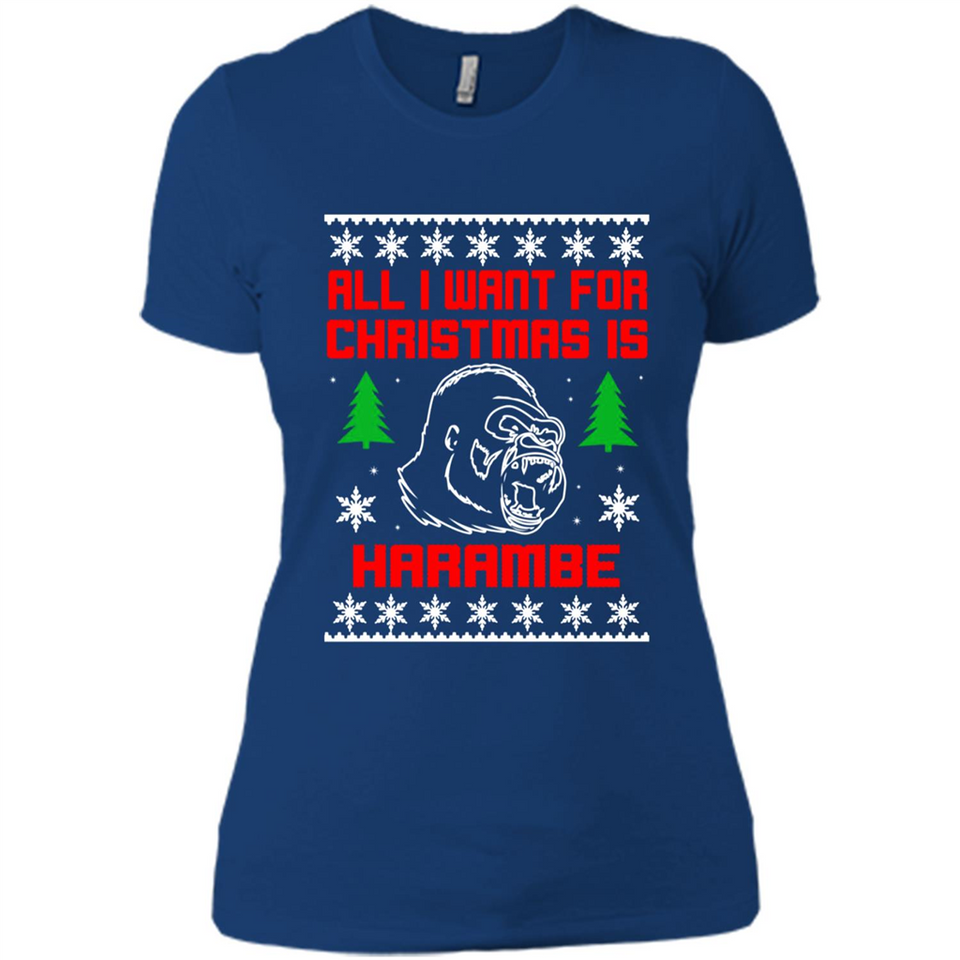 All I Want For Christmas Is HarambeT Rex Attack Reindeer ugly sweater PINGPONG