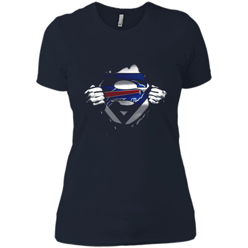 Buffalo Bills And Superman Fans - Ladies' Boyfriend T-Shirt