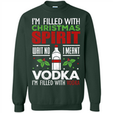 Christmas Gift Shirt Christmas Spirit Vodka Santa - Sweatshirt