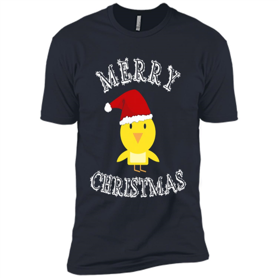 Bird Santa Merry Christmas T-Shirt - Birds Watchers Xmas - Premium Short Sleeve T-Shirt