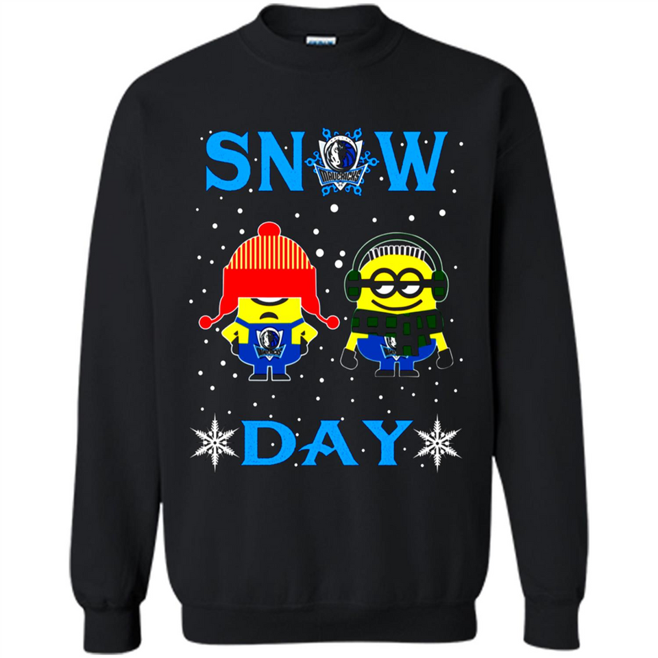 Snow Day Shirt For Dallas Mavericks Vs Minion Fans pingpong
