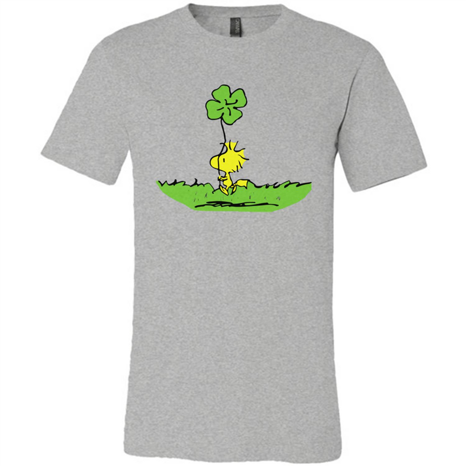 Snoopy Woodstock Shamrock - Canvas Unisex T-Shirt