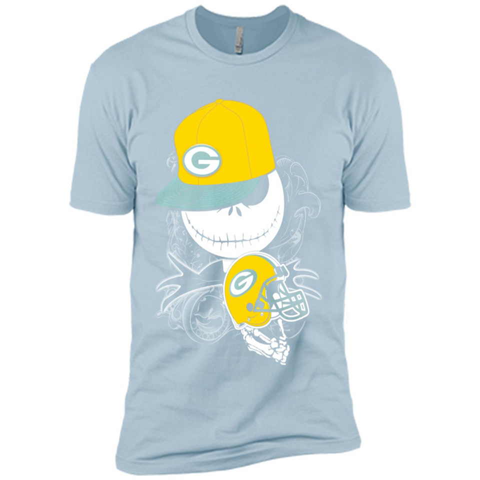 Jack Skellington The Nightmare Before Christmas-Packers Football - Premium Short Sleeve T-Shirt
