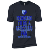Reasons to be a Memphis Grizzlies Fan Complete List on Back - Premium Short Sleeve T-Shirt