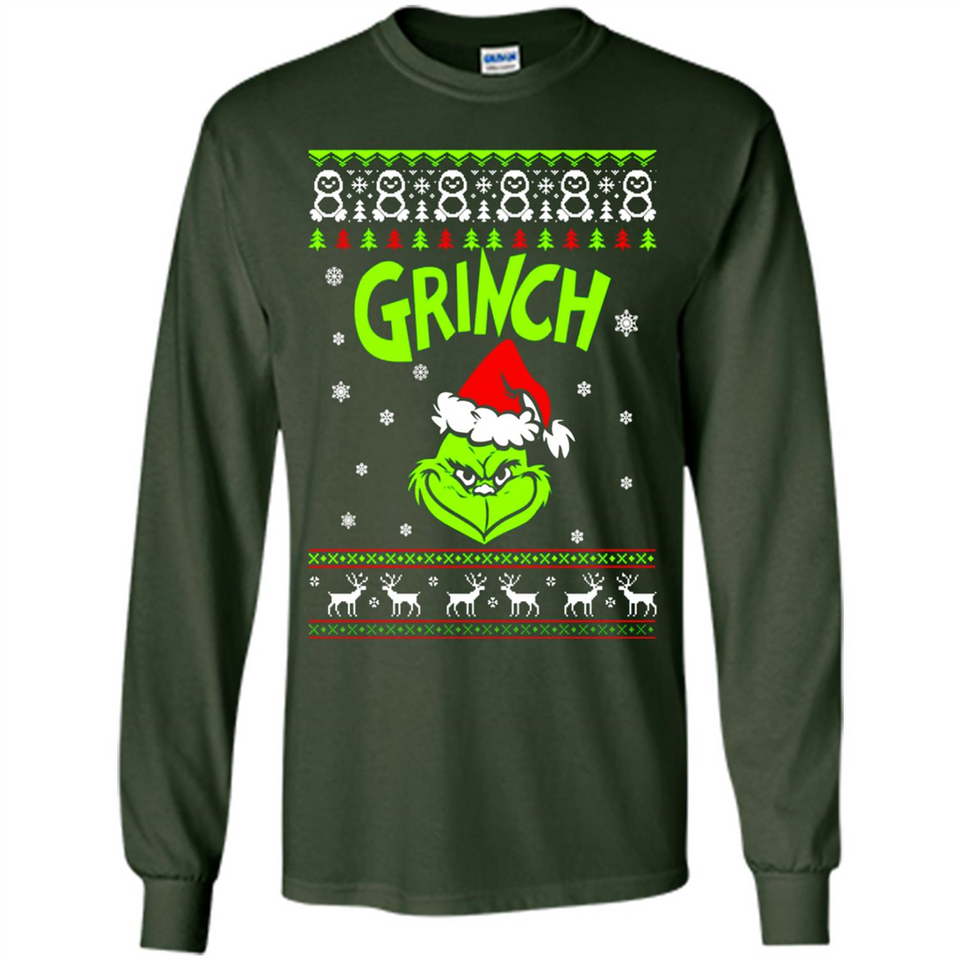 The Grinch Face Christmas - Long Sleeve T-Shirt