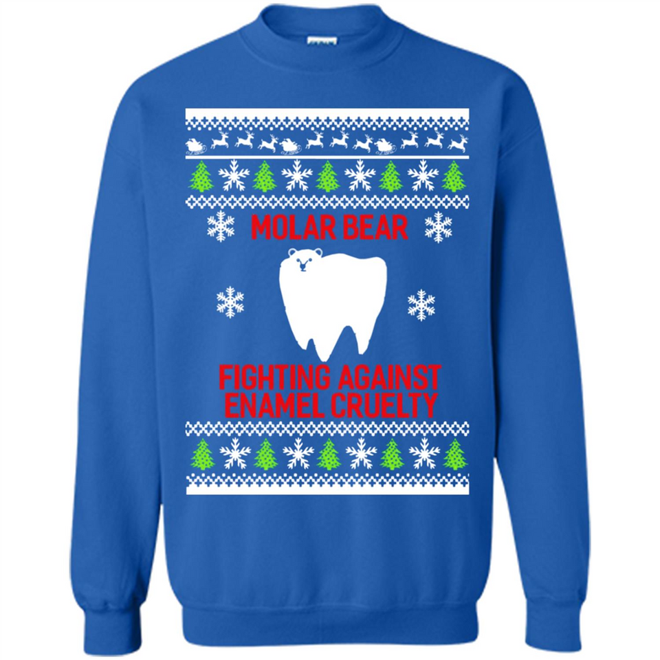 Molar bear fighting against enamel cruelty Christmas - Sweatshirt