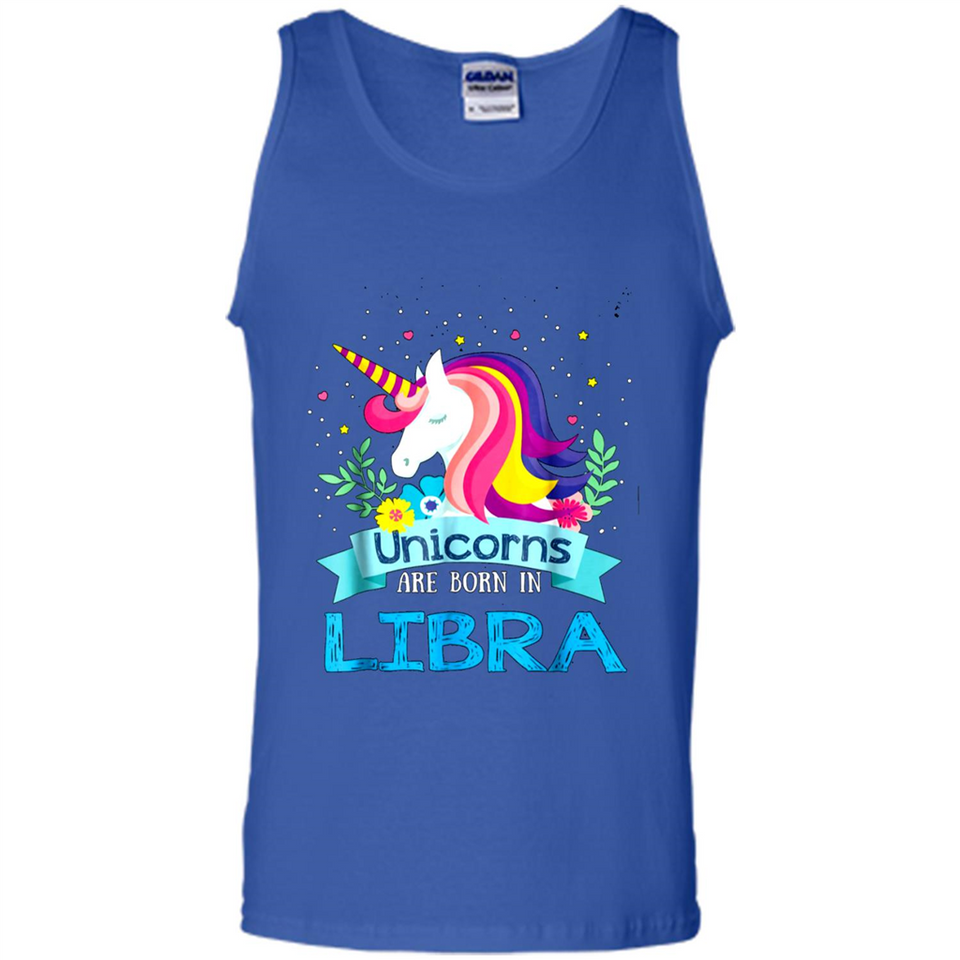 Unicorns are born in Libra Birthday Rainbow Gift Ladies Custom