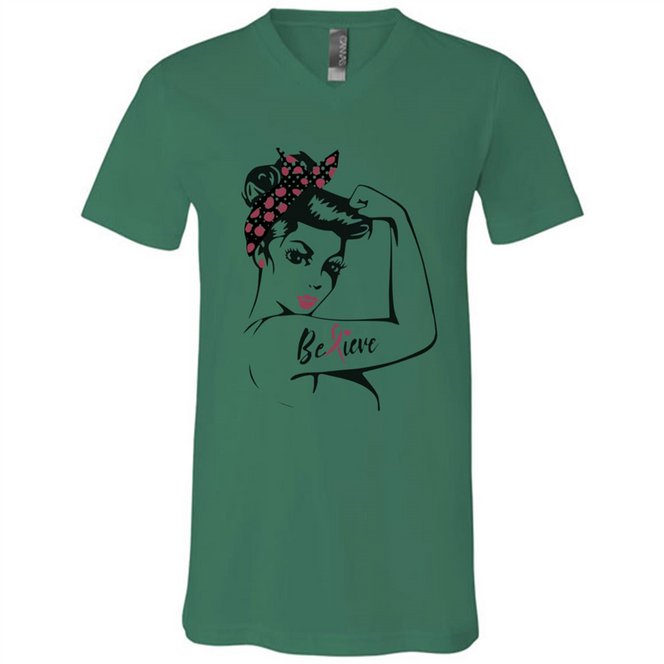 National Breast Cancer Day - Canvas Unisex V-Neck