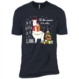 Llama Tis the season to be slothy Christmas sweatshirt PINGPONG - Premium Short Sleeve T-Shirt