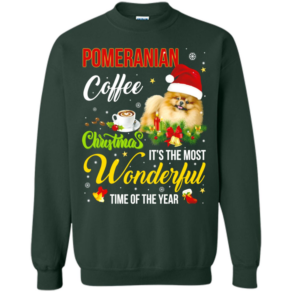 Pomeranian Coffee Wonderful Christmas