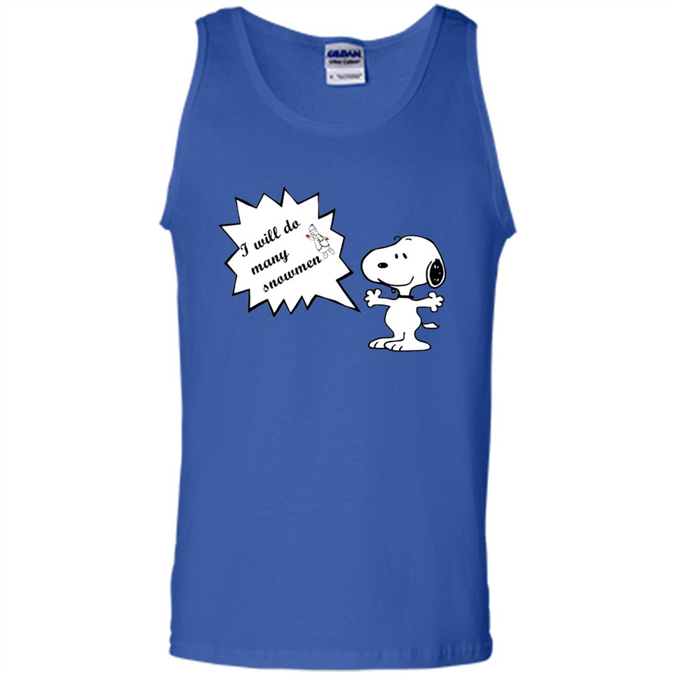 Snoopy I Will Do Many Snowman Christmas