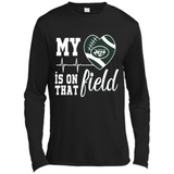 New York Jets Football My Heart is on that Field - Canvas Long Sleeve T-Shirt