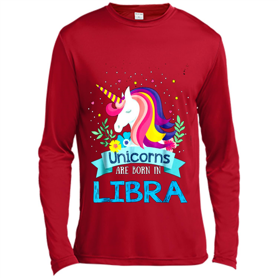 Unicorns are born in Libra Birthday Rainbow Gift Ladies Custom