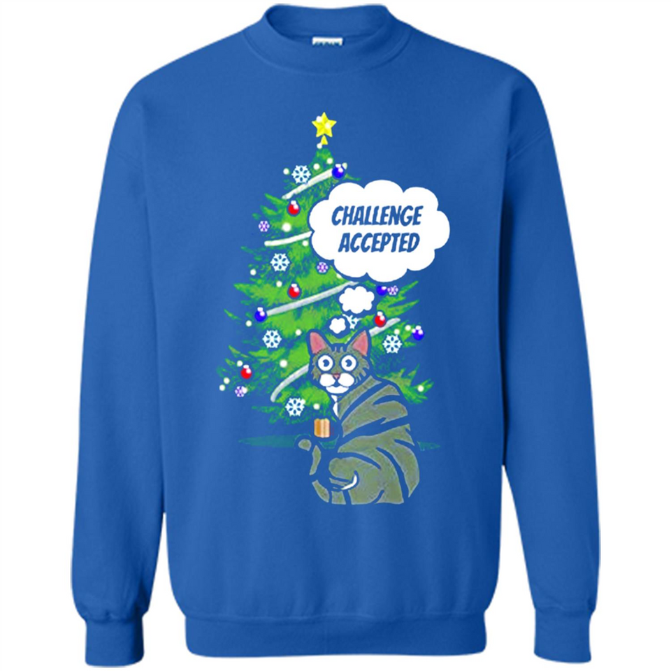 Christmas Tree Cat Long Sleeve Christmas Shirt for Cat Lover - Sweatshirt