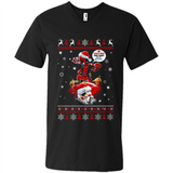 No Christmas for You – Deadpool Santa Claus Ugly Sweater - Men's V-Neck