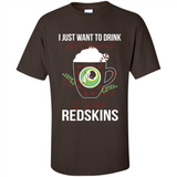 I Just Want To Drink Hot Chocolate & Watch Washington Redskins Ugly Christmas Sweater PINGPONG
