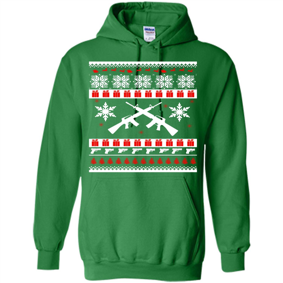 Rifle I Want Rifle Guns For Christmas ugly - Hoodie