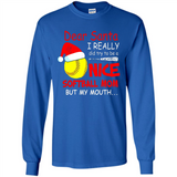 Dear Santa I Really Did Try To Be A Nice Softball Mom T-Shirt - Long Sleeve T-Shirt