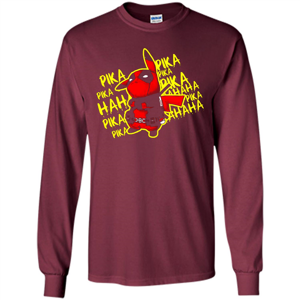 Pikachu Deadpool T-Shirt PINGPONG - Long Sleeve T-Shirt