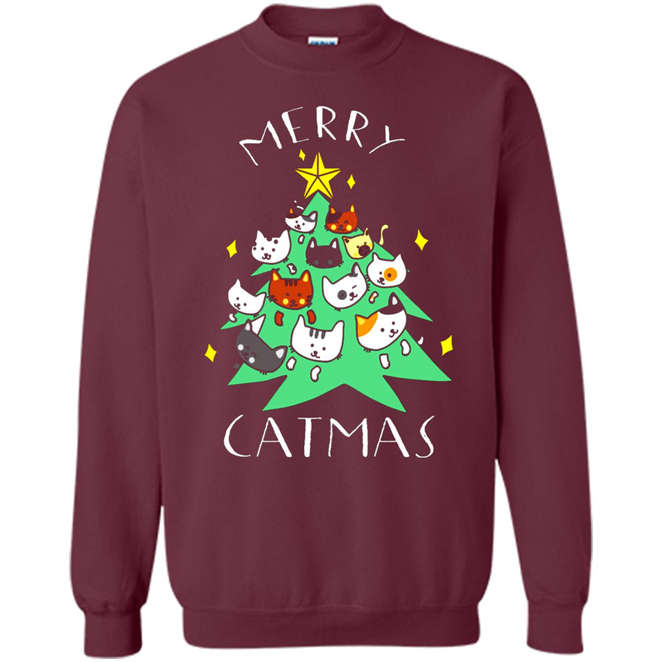 Merry Catmas Funny Cool Christmas Mug PINGPONG - Sweatshirt