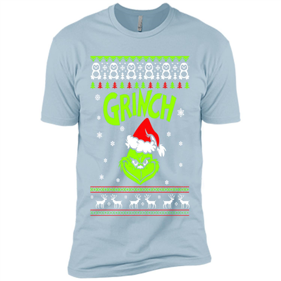 The Grinch Face Christmas - Premium Short Sleeve T-Shirt