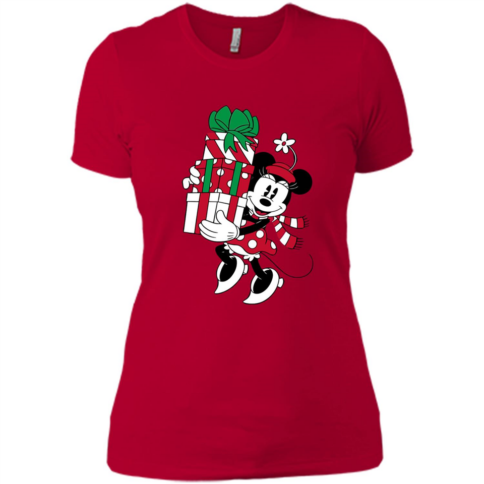 Disney Minnie Mouse Christmas Gift Sweatshirt - Ladies' Boyfriend T-Shirt