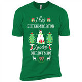 This Exterminator Loves Christmas Tree Shirt with Snowman