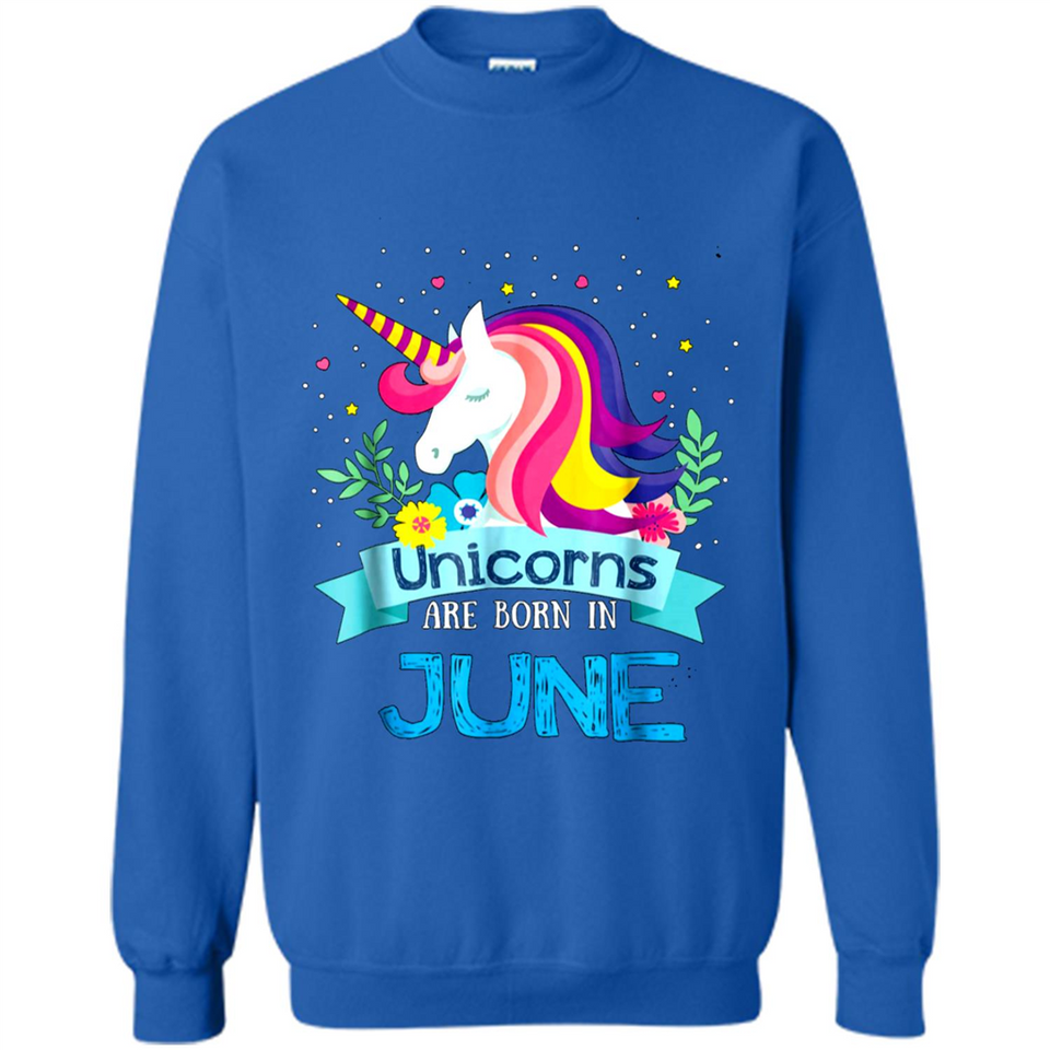 Unicorns are born in June Birthday Rainbow Gift Ladies Custom