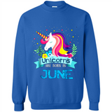 Unicorns are born in June Birthday Rainbow Gift Ladies Custom