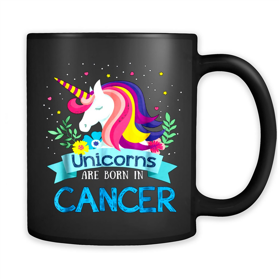 Unicorns are born in Cancer Birthday Rainbow Gift Custom Ultra Cotton