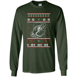 Christmas Ugly Sweater Fishing Ugly Christmas Sweater - Long Sleeve T-Shirt