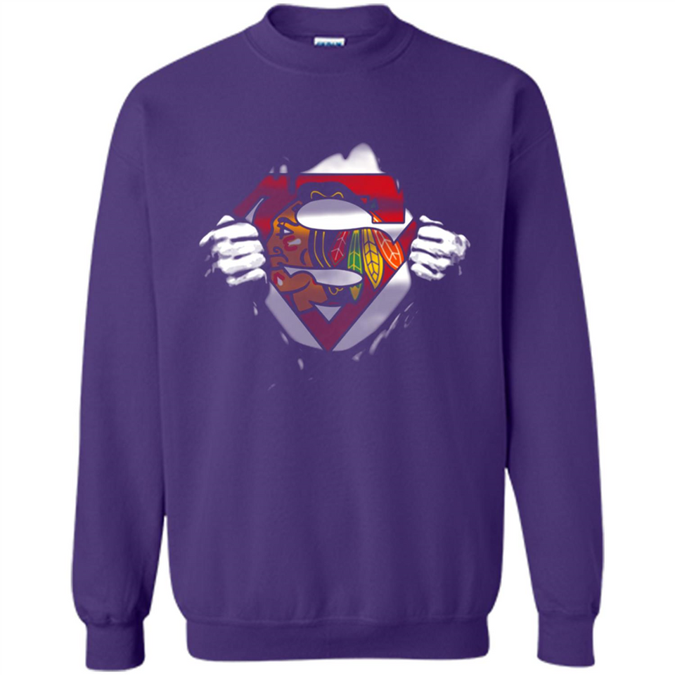 Chicago Blackhawks And Superman Fans - Sweatshirt