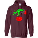 Christmas The Grinch Hand Holding Apple Ornament sweater - Hoodie