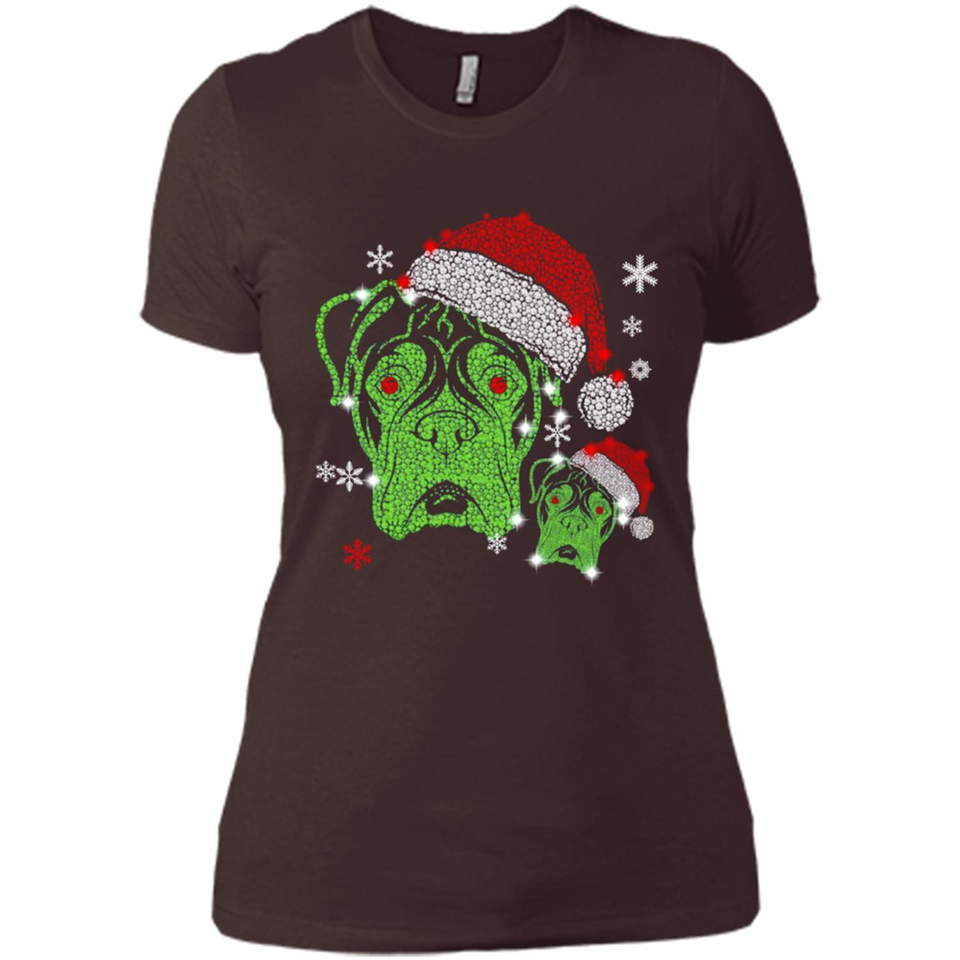 Boxer Dog diamond Christmas - Ladies' Boyfriend T-Shirt
