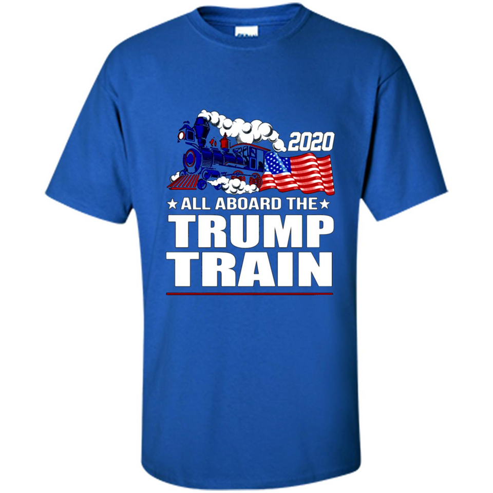 All Board The Trump Train 2020 Patriotic U.S Flag pingpong - Shirt