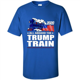 All Board The Trump Train 2020 Patriotic U.S Flag pingpong - Shirt
