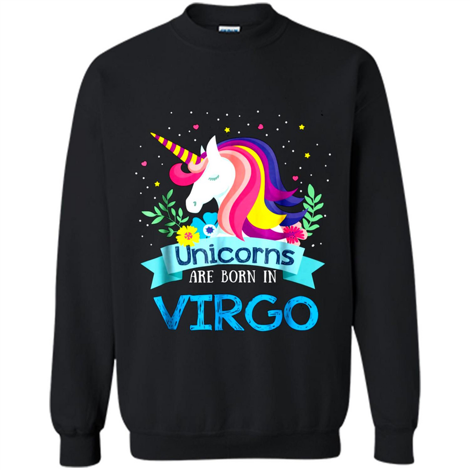 Unicorns are born in Virgo Birthday Rainbow Gift Ladies Custom